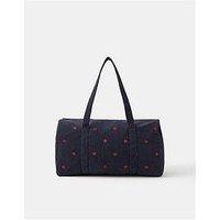 Accessorize Heart Corduroy Duffle Bag - Navy