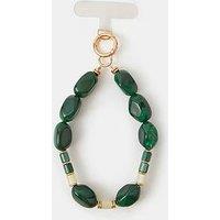 Accessorize Chunky Bead Phone Wrist Strap - Green
