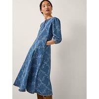 Monsoon Hailsey Floral Dress - Blue