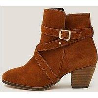 Monsoon Mika Strap Ankle Boot - Tan Brown