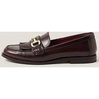 Monsoon Britt Fringe Loafer - Burgundy Red