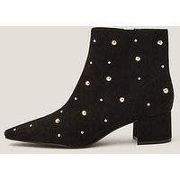 Monsoon Talia Stud Ankle Boots - Black