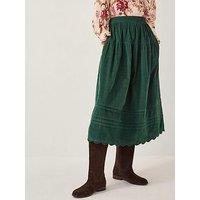 Monsoon Mina Cord Skirt - Green