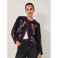 Monsoon Valerie Embroidered Jacket - Black