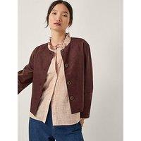 Monsoon Rowan Suedette Jacket - Chocolate
