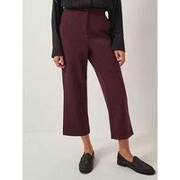 Monsoon Julia Crop Trousers - Aubergine