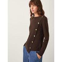 Monsoon Bonnie Button Jumper - Chocolate