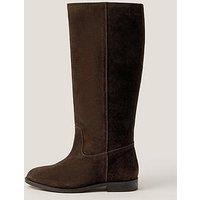 Monsoon Jean Suede Knee High Boot - Chocolate Brown