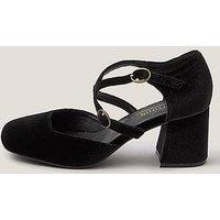 Monsoon Gia Velvet Maryjanes - Black