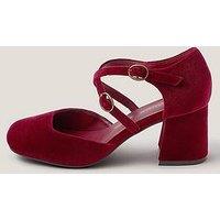Monsoon Gia Velvet Maryjanes - Burgundy