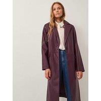Monsoon Paola Pu Trench - Burgundy