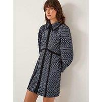 Monsoon Jen Jacquard Dress - Grey