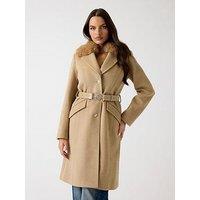 Guess New Patrice Belted Coat - Beige