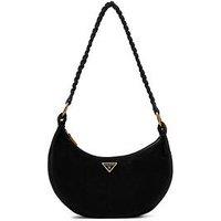 Guess Amita Suede Mini Hobo Handbag - Black