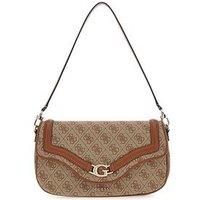 Guess Dea Flap Shoulder Bag - Brown