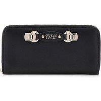 Guess Mimina Large Zip Around Wallet - Black