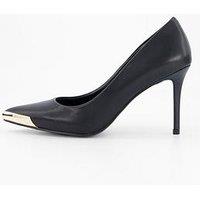 Versace Jeans Couture Fondo Scarlett Leather Court Shoes - Black
