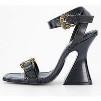 Versace Jeans Couture Fondo Kirsten Buckle Heel Sandal - Black