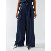 Guess Zanita Pin Stripe Relaxed Pant - Blue