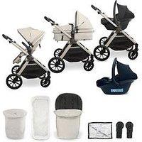 My Babiie Mb220 3-In-1 Travel System With R129 Car Seat - Ivory