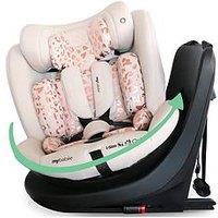 My Babiie Mbcs300 Easy Spin R129 Car Seat With Top Tether - Pink Leopard