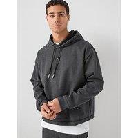 Hugo Dineo Stacked Logo Relaxed Fit Hoodie - Grey
