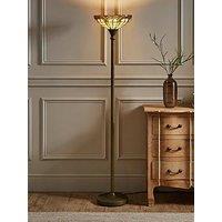 Valuelights Tiffany Jewel Uplighter Floor Lamp Red