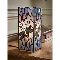 Valuelights Tiffany Dragonfly Design Square Table Lamp
