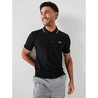 Hugo Dinoso222 Slim Fit Left Chest Logo Tipping Polo Shirt - Black