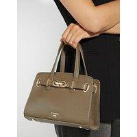 Dune London Dinkydefine Leather Tote Bag - Dark Green