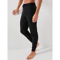 Boss Waffle Cuffed Loungewear Pants - Black