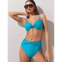 The Very Collection Mix & Match Twist Underwired Bikini Top - Teal