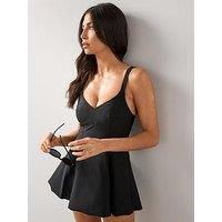 The Very Collection Swim Dress Sun Safe Upf 50+ - Black