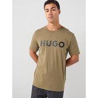 Hugo Dulivio Regular Fit Large Logo T-Shirt - Green