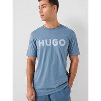 Hugo Dulivio Regular Fit Large Logo T-Shirt - Blue