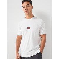 Hugo Danotie Gradient Badge Logo T-Shirt - White