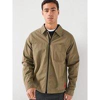 Hugo Evalom Zip Through Overshirt - Green