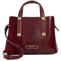Dune London Dinkydorry Textured Suede Mix Tote Bag - Burgundy