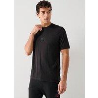 Hugo Darvish Centre Shield Logo T-Shirt - Black