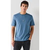 Hugo Darvish Centre Shield Logo T-Shirt - Blue