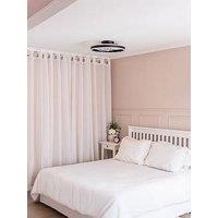 Valuelights Infinity Matt Black Circle Integrated Led Ceiling Fan With Remote Control