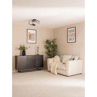 Valuelights Infinity Matt Black Swirl Integrated Led Ceiling Fan With Remote Control