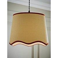 Valuelights Dutton Large Scallop Bottom Shade With Rust Trim
