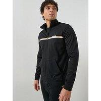 Boss Bodywear Authentic Loungewear Zip Through Top - Black