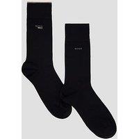 Boss Bodywear Iconic 2 Pack Logo Crew Socks - Black