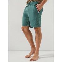 Boss Unique Global Stripe Taped Loungewear Shorts - Green