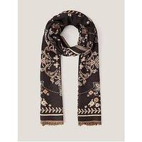 Monsoon Sammi Medallion Scarf - Navy
