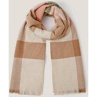 Monsoon Essa Light Check Scarf - Pink