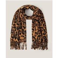 Monsoon Lottie Leopard Scarf - Neutral