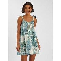 Accessorize Palm Print Nightie - White